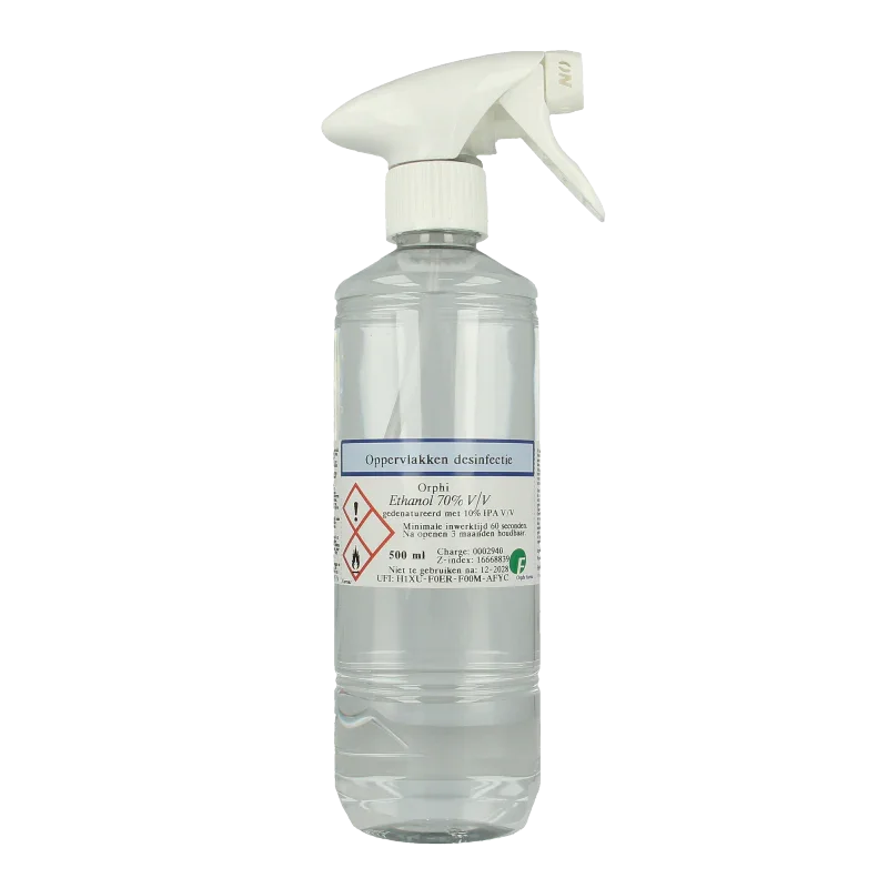 Orphi Alcohol ethanol 70% spray 500 Milliliter