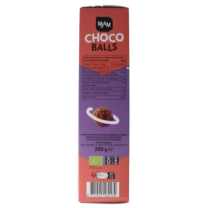 Mjam Choco balls bio 200 Gram