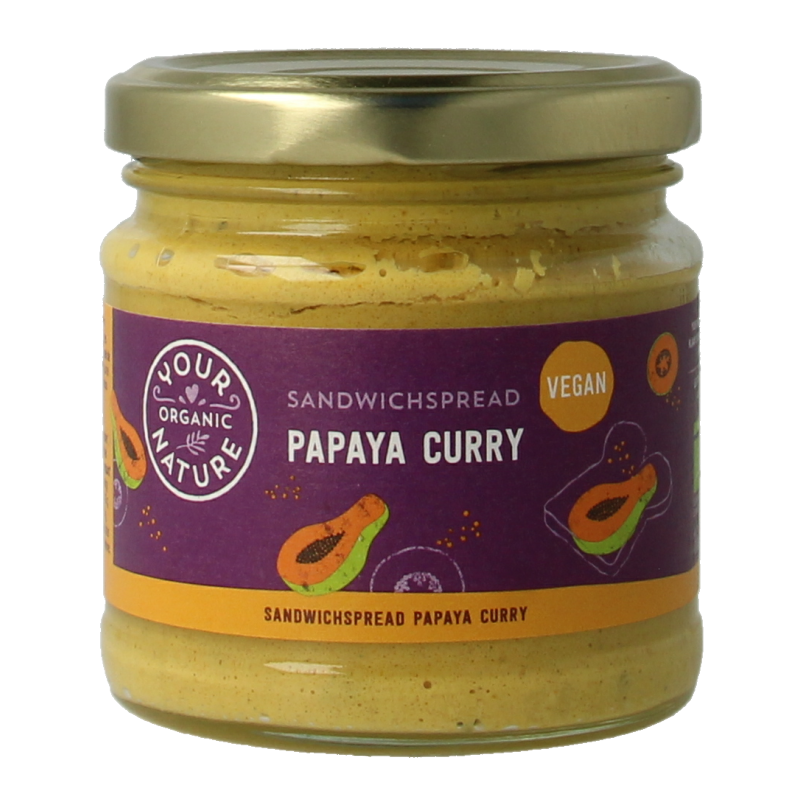 Your Organic Nature Sandwichspread papaya-curry bio 180 Gram