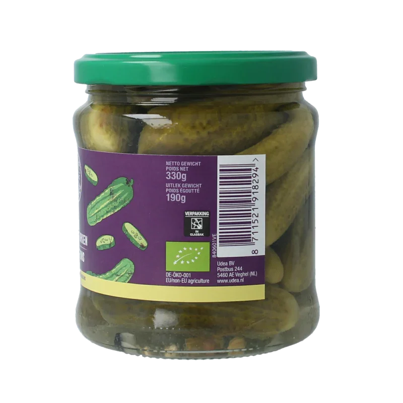 Your Organic Nature Augurken zuur bio 330 Gram