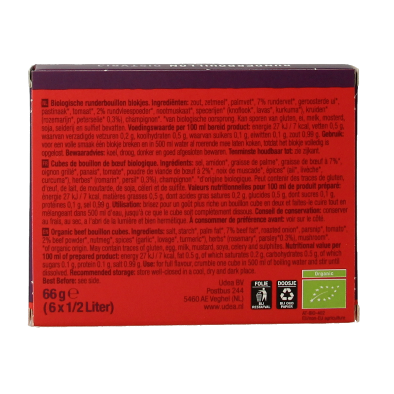 Your Organic Nature Runderbouillon helder zonder gist bio 66 Gram
