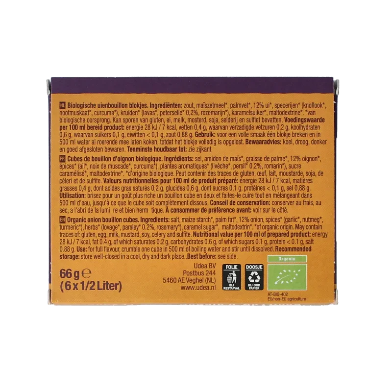 Your Organic Nature Uienbouillon zonder gist bio 6 Stuks