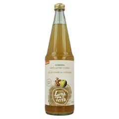 Luna E Terra Appelsap met gember natuurtroebel demeter bio 700 Milliliter