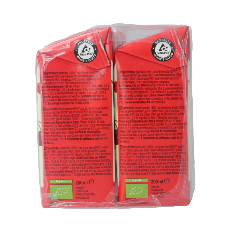 Your Organic Nature Rood fruitsap bio 1200 Milliliter