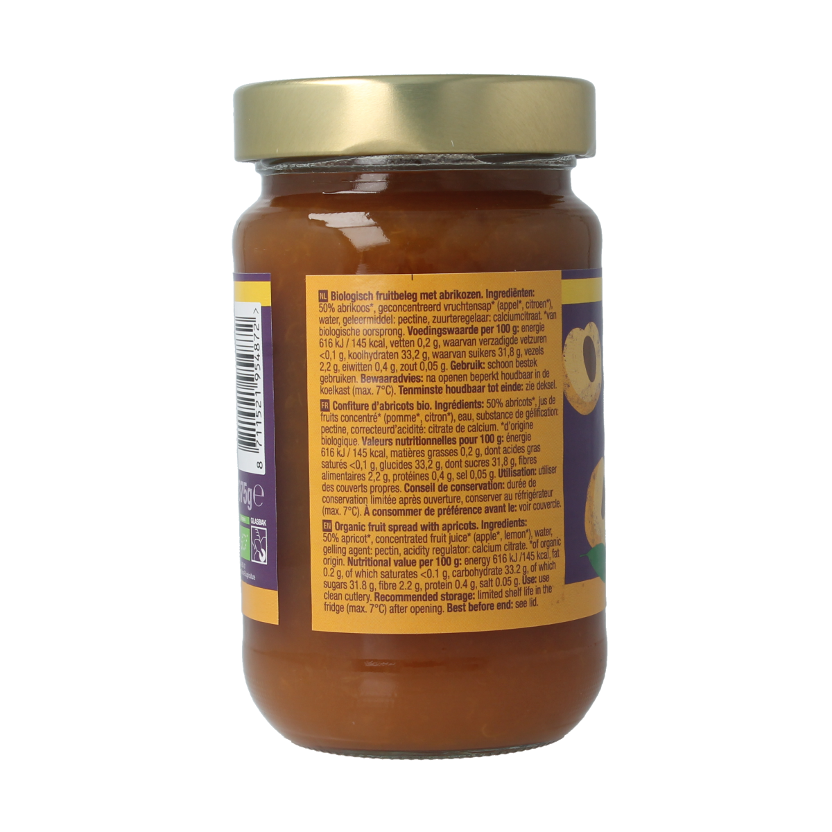 Your Organic Nature Fruitbeleg abrikozen bio 375.00 Gram