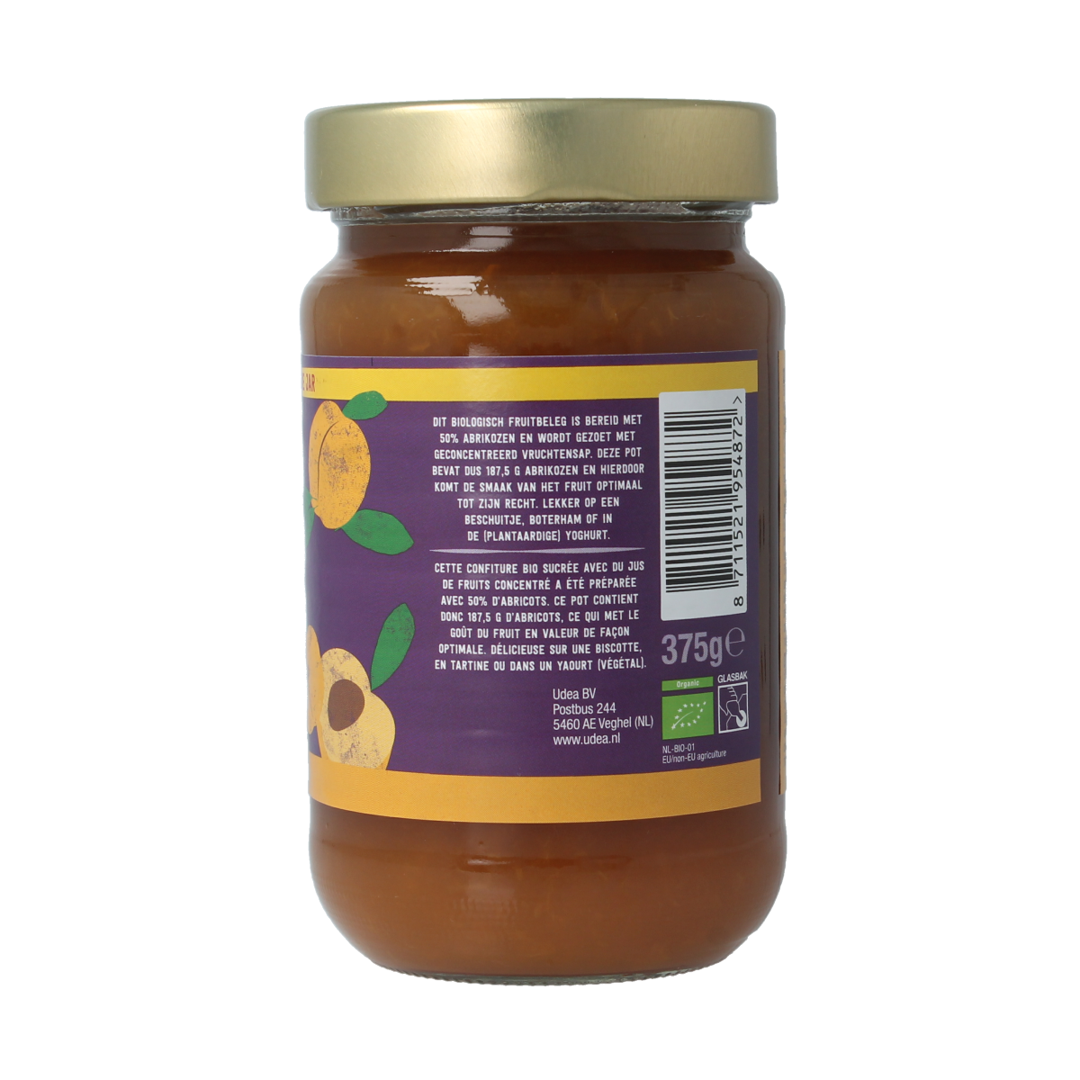 Your Organic Nature Fruitbeleg abrikozen bio 375.00 Gram