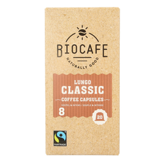 Biocafe Lungo capsules bio 20 Stuks