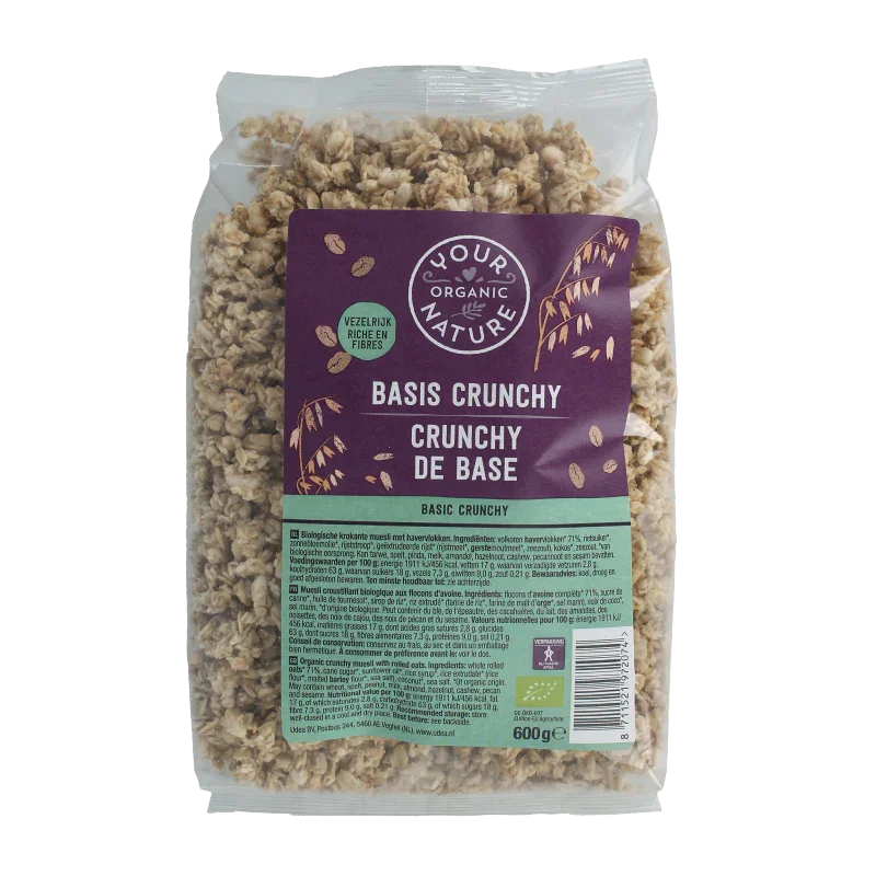 Your Organic Nature Muesli crunchy basis bio 600 Gram