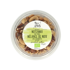Nice & Nuts Notenmix met pinda zonder zeezout geroosterd bio 175.00 Gram