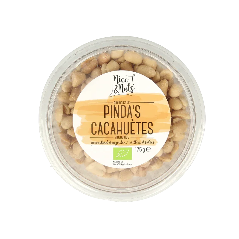 Nice & Nuts Pinda's met zeezout geroosterd bio 175 Gram