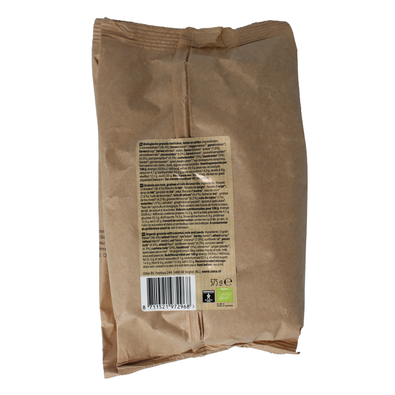 Your Organic Nature Granola kokos noot pit bio 375 Gram