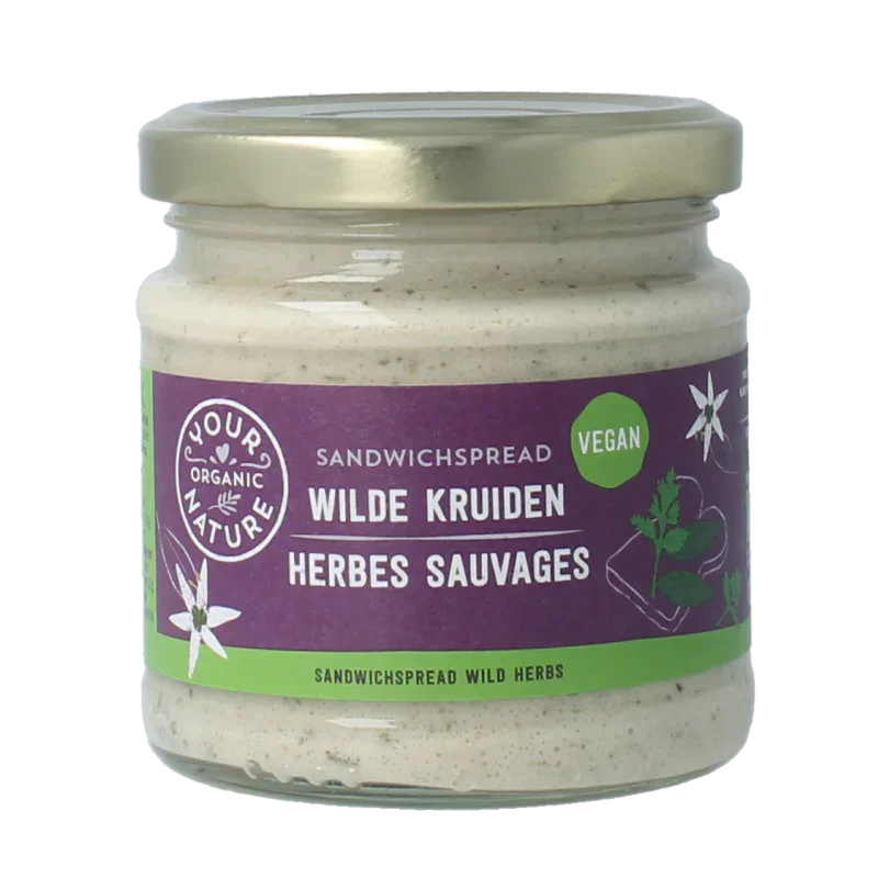 Your Organic Nature Sandwichspread wilde kruiden bio 180 Gram