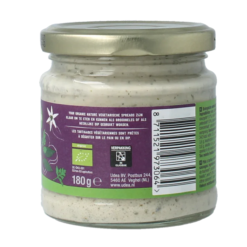 Your Organic Nature Sandwichspread wilde kruiden bio 180 Gram