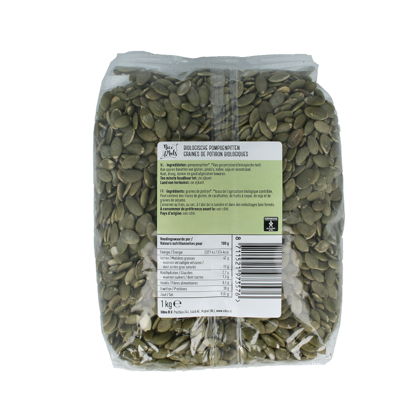Nice & Nuts Pompoenpitten bio 1 Kilogram