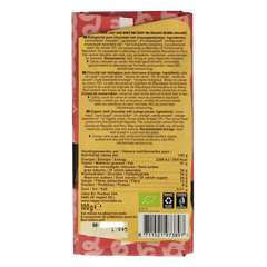 Happy Chocolate Puur sinaasappel bio 100.00 Gram