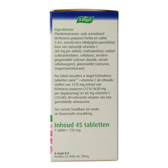 A Vogel Echinaforce sterk + vitamine C 45.00 Tabletten