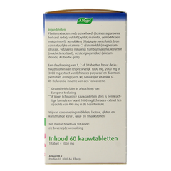 A Vogel Echinaforce kauwtablet sterk + vitamine C 60.00 Kauwtabletten