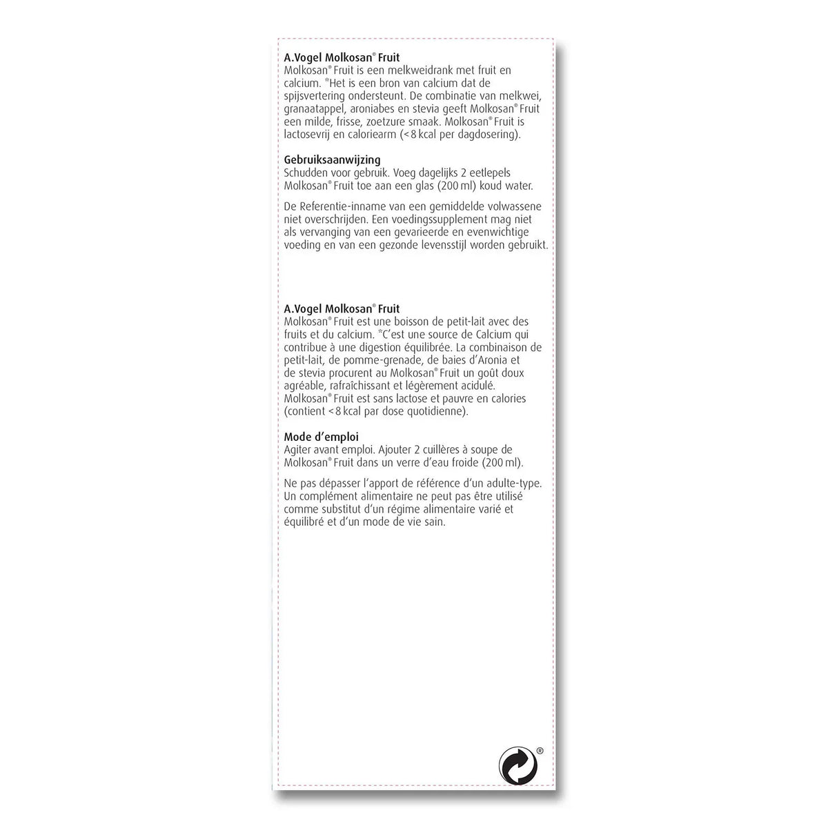 A Vogel Molkosan fruit 500 Milliliter