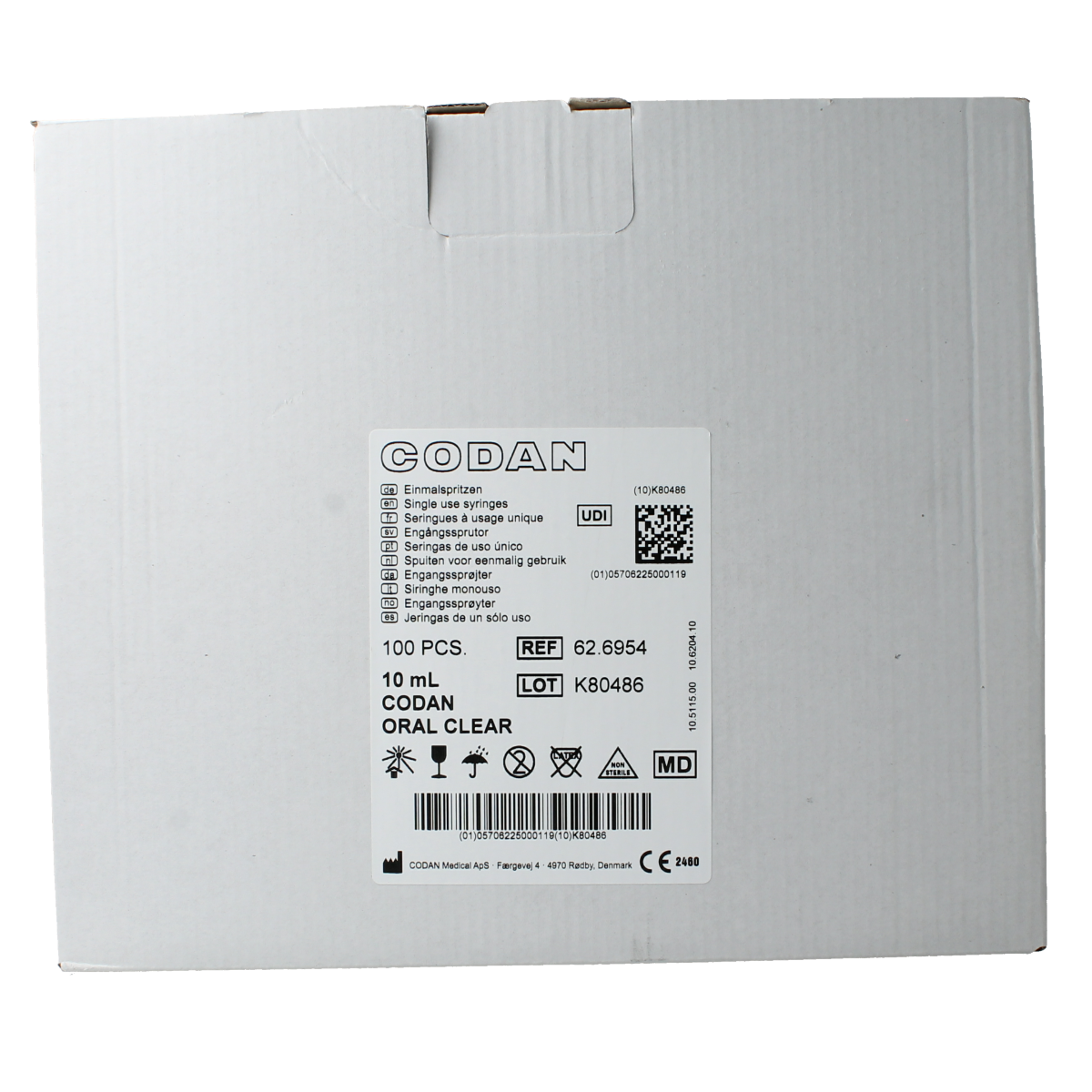 Codan Spuit helder excl tipcap 100.00 Stuks