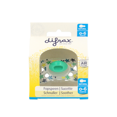 Difrax Fopspeen natural 0-6 maanden assorti  1.00 Stuks