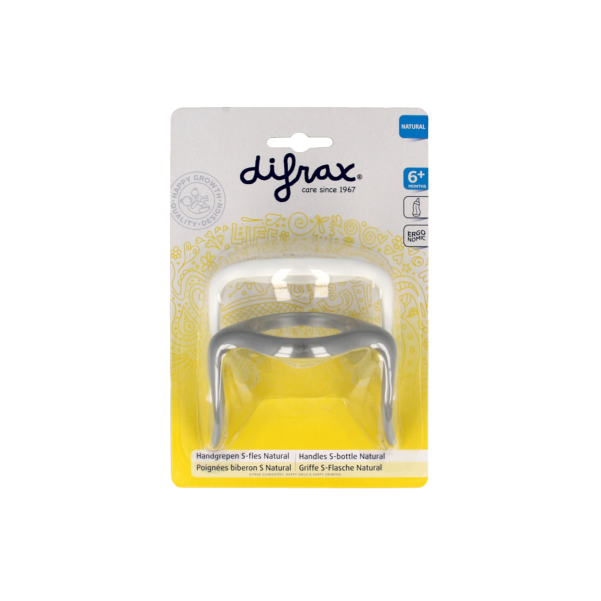 Difrax Handgreep S-fles klein en groot 2.00 Stuks