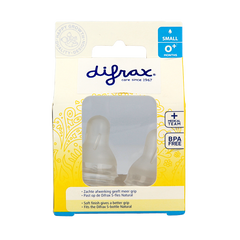 Difrax Flesspeen small 0+ natural 2 Stuks