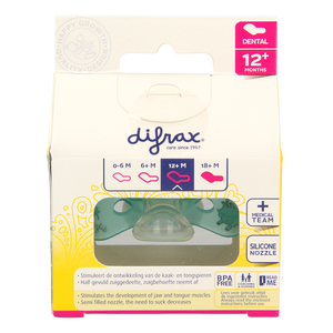 Difrax Succhietto dentale 12+ mesi che si illumina al buio 1 Pezzo