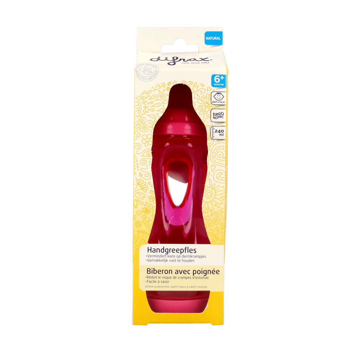Difrax Handgreep fles groot assorti 1.00 Stuks