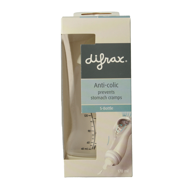 Difrax S-Fles natural creme 170ml 1 Stuks