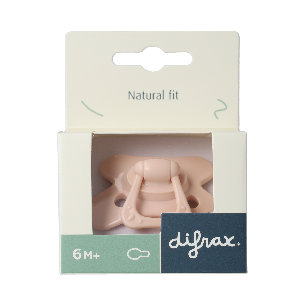 Difrax Fopspeen natural 6+ maanden assorti 1.00 Stuks