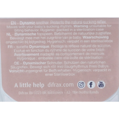 Difrax Fopspeen glow dynamic 6-18  mnd ivory/blush 2 Stuks