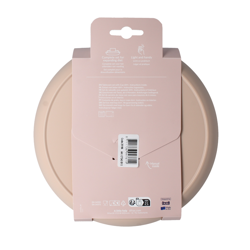 Difrax Eetset met beker nude 1 Set