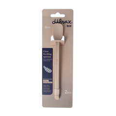 Difrax Eerste voedingslepel nude 2 Stuks