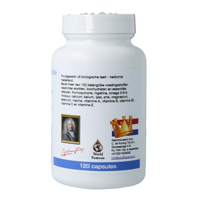 De Koning Tilly Zwarte komijnzaad capsules 120 Capsules