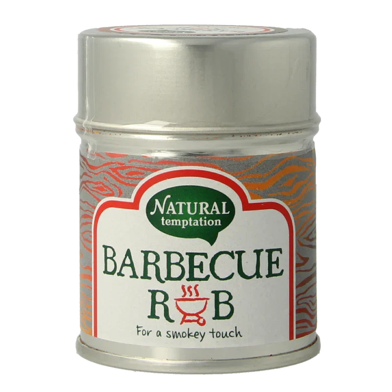 Natural Temptation Barbecue rub blikje bio 40 Gram