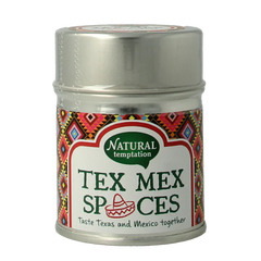 Natural Temptation Tex Mex spices blikje bio 40 Gram