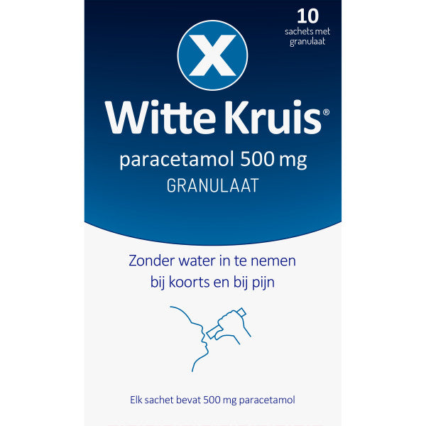 Witte Kruis Paracetamol 500mg granulaat 10 Sachets