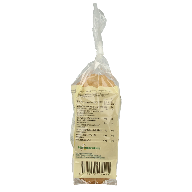 Billy's Farm Kokos citroenkoekjes bio 175 Gram