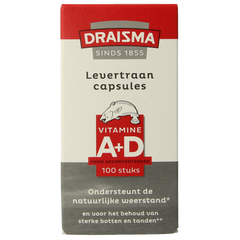 Draisma Vitamine A + D levertraan 100.00 Capsules
