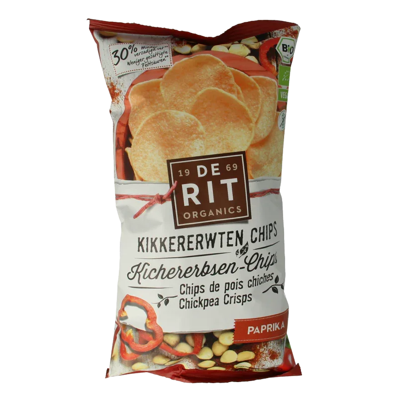 De Rit Kikkererwtenchips paprika bio 75 Gram