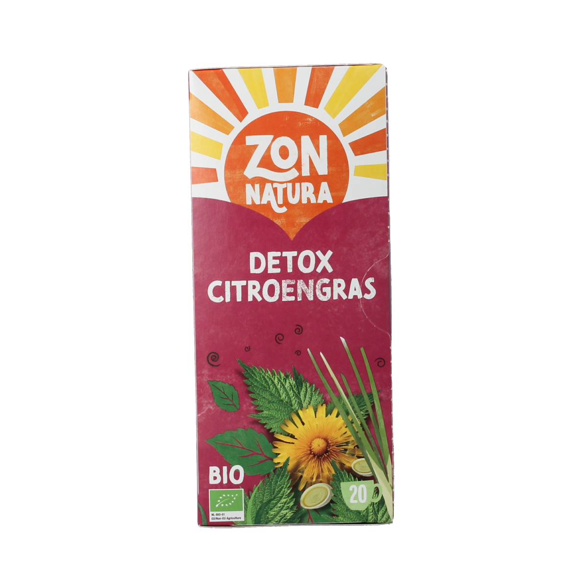 Zonnatura Detox citroengras bio 20.00 Zakjes