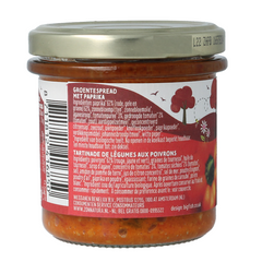 Zonnatura Groentespread paprika bio 135 Gram
