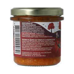 Zonnatura Groentespread spicy tomato bio 135.00 Gram