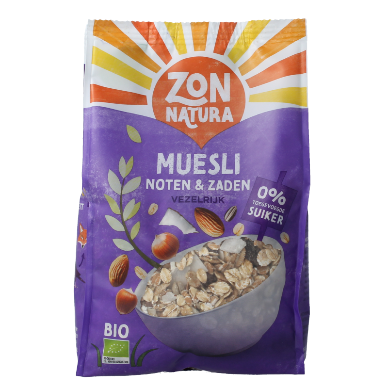 Zonnatura Muesli noten en zaden bio 375 Gram