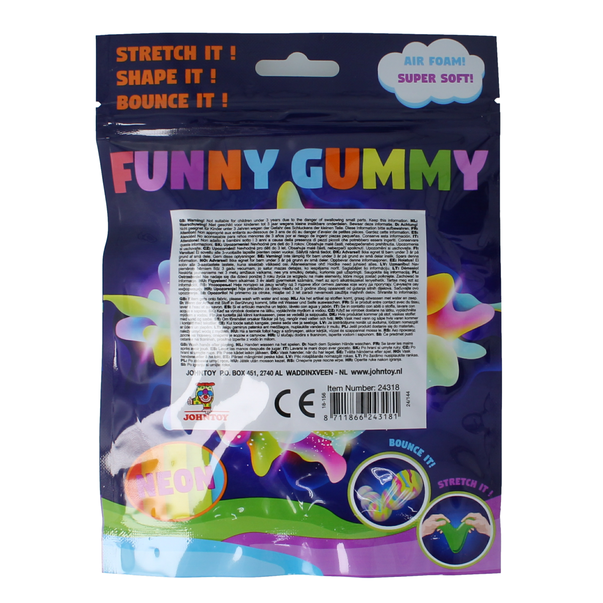 Funny Gummy Bouncing airfoam putty 300.00 Gram