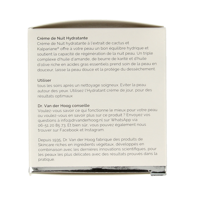 Dr. van der Hoog Nachtcreme hydraterend 50 Milliliter