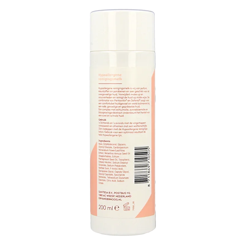 Dr. van der Hoog Reinigingsmelk sensitive hypo allergeen 200 Milliliter