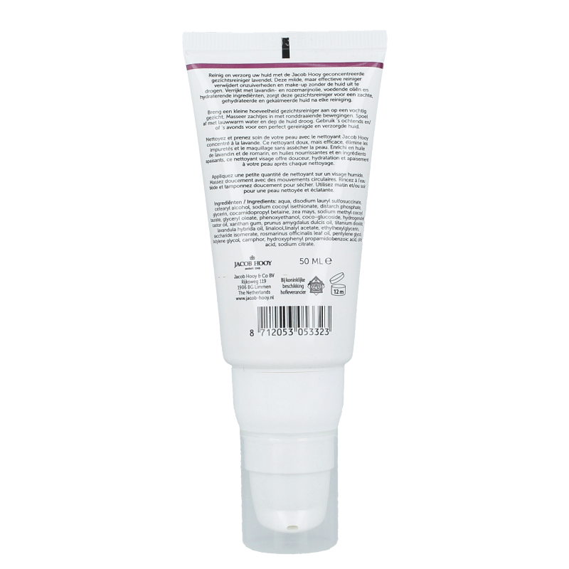 Jacob Hooy Lavendel creamy face cleaner 50 Milliliter