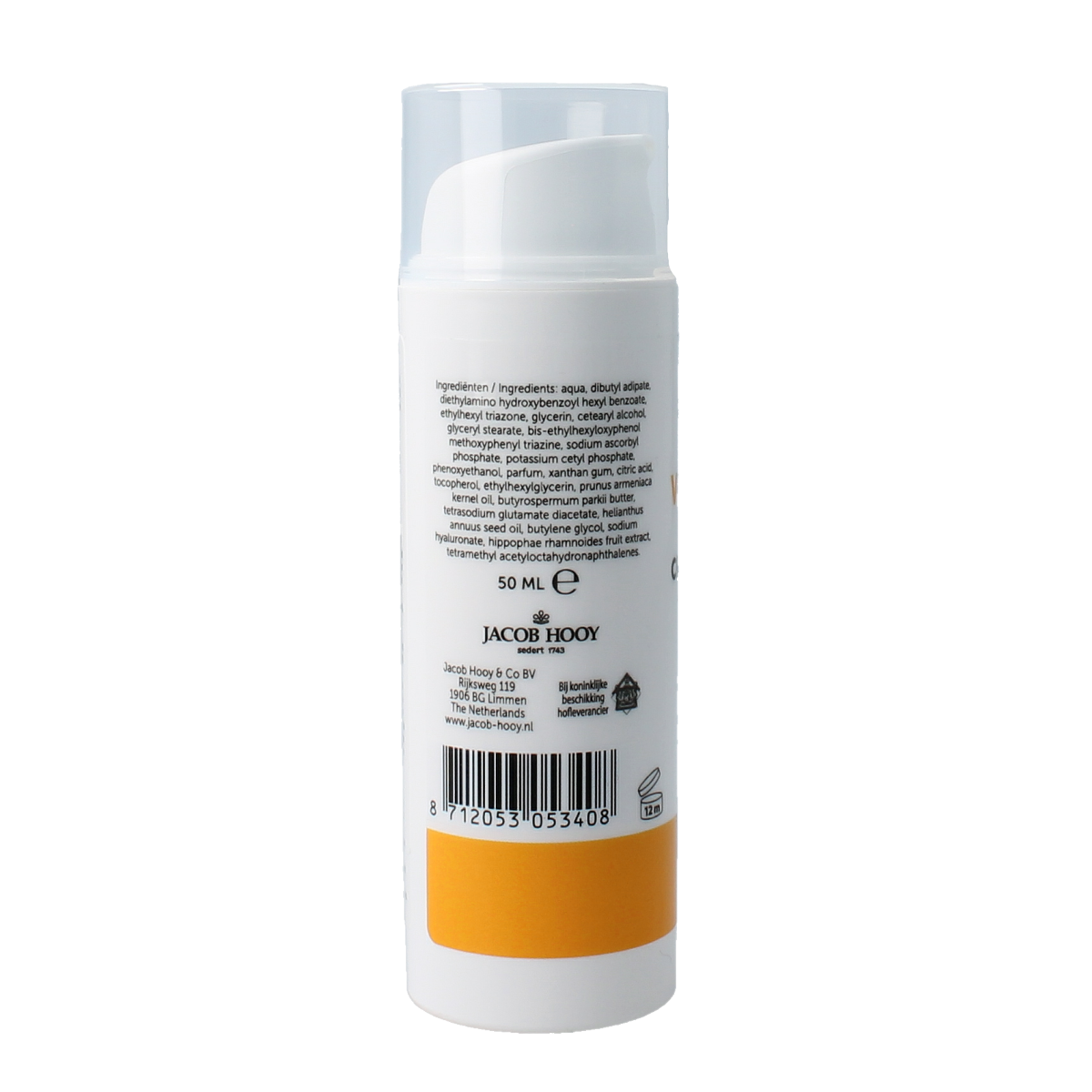 Jacob Hooy Vitamine C dagcreme SPF30 50.00 Milliliter