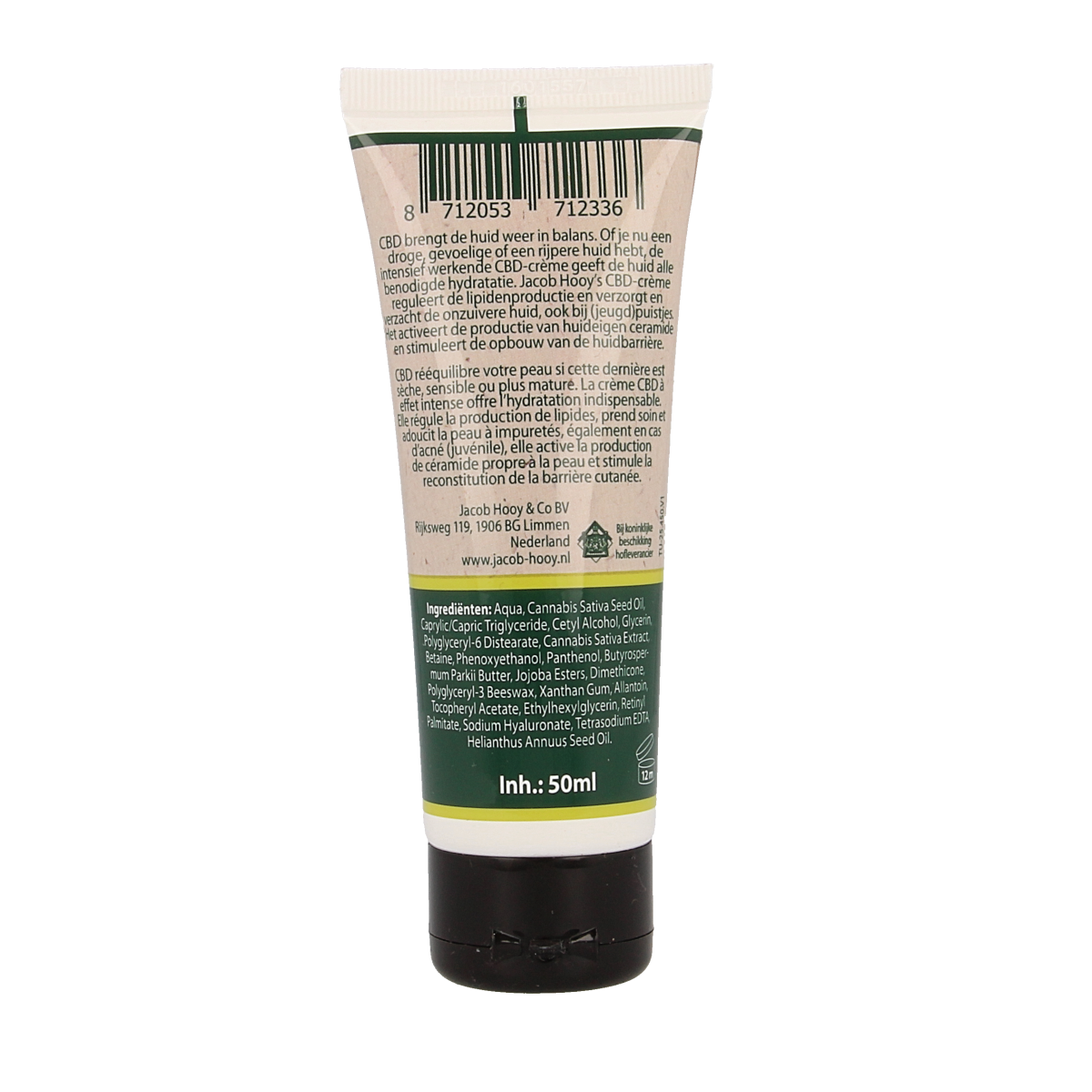 Jacob Hooy CBD plus creme 50.00 Milliliter